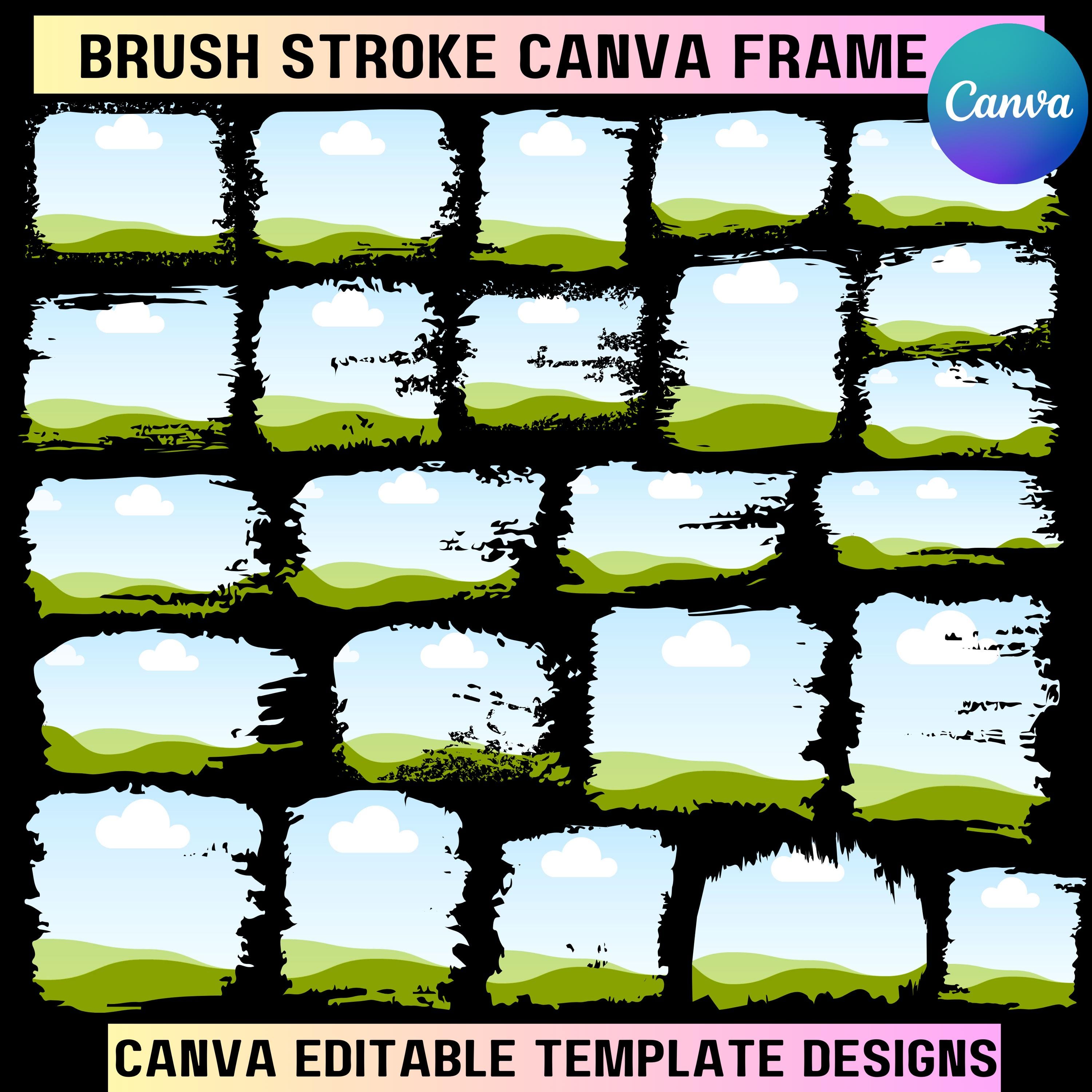 Editable Canva Photo Frames With Bleach Distressed, Edges & Paint ...