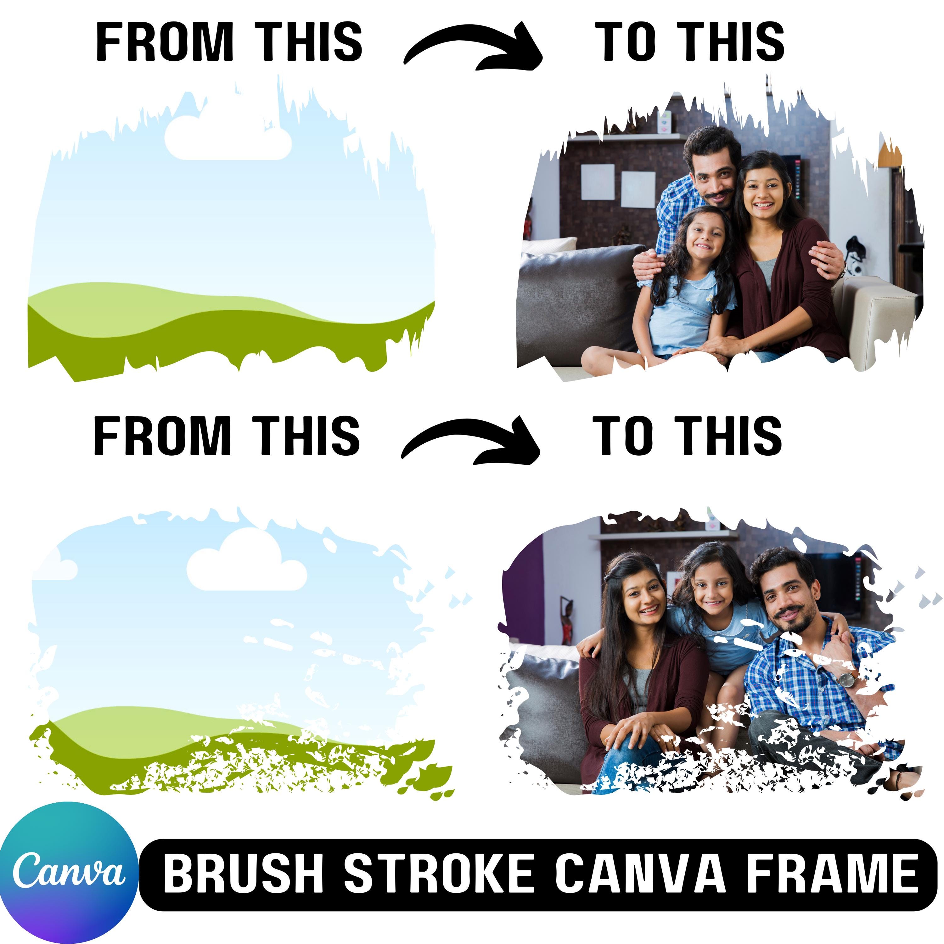 Editable Canva Photo Frames With Bleach Distressed, Edges & Paint ...
