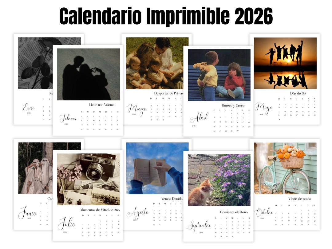 Calendario Imprimible 2026 Bundle | Spanish Calendar PDF | Planificador ...