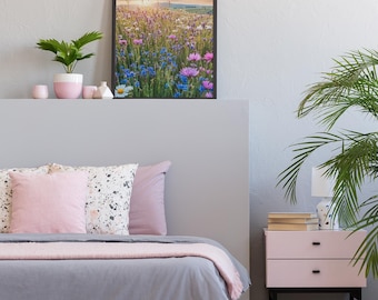 Lavender Field Digital Art Print: Cottagecore Meadow (Digital Download)