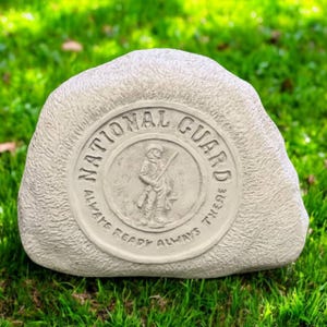 National guard, Soldier statue, Memorial rock, Guard stone, Yard  sculpture, Outdoor art, Entrance statue, Sympathy gift, Concrete, size &quot;9