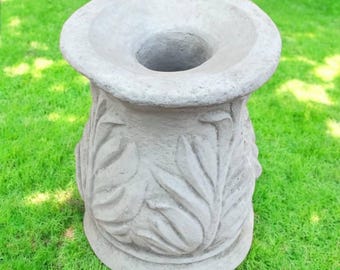 Globe holder, Flowers pot, Outdoor planter, Stone globe holder, Pot for planters, Garden decoration, Indoor figure, Concrete, size "9