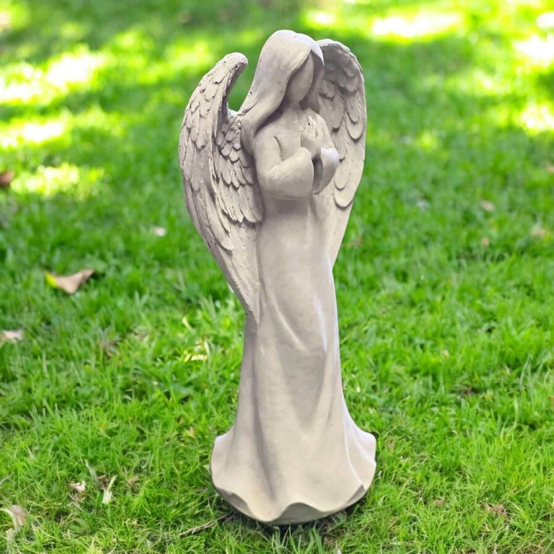 Faceless Angel, Girl No Face, Garden Statue, Stone Memorial, Cement ...