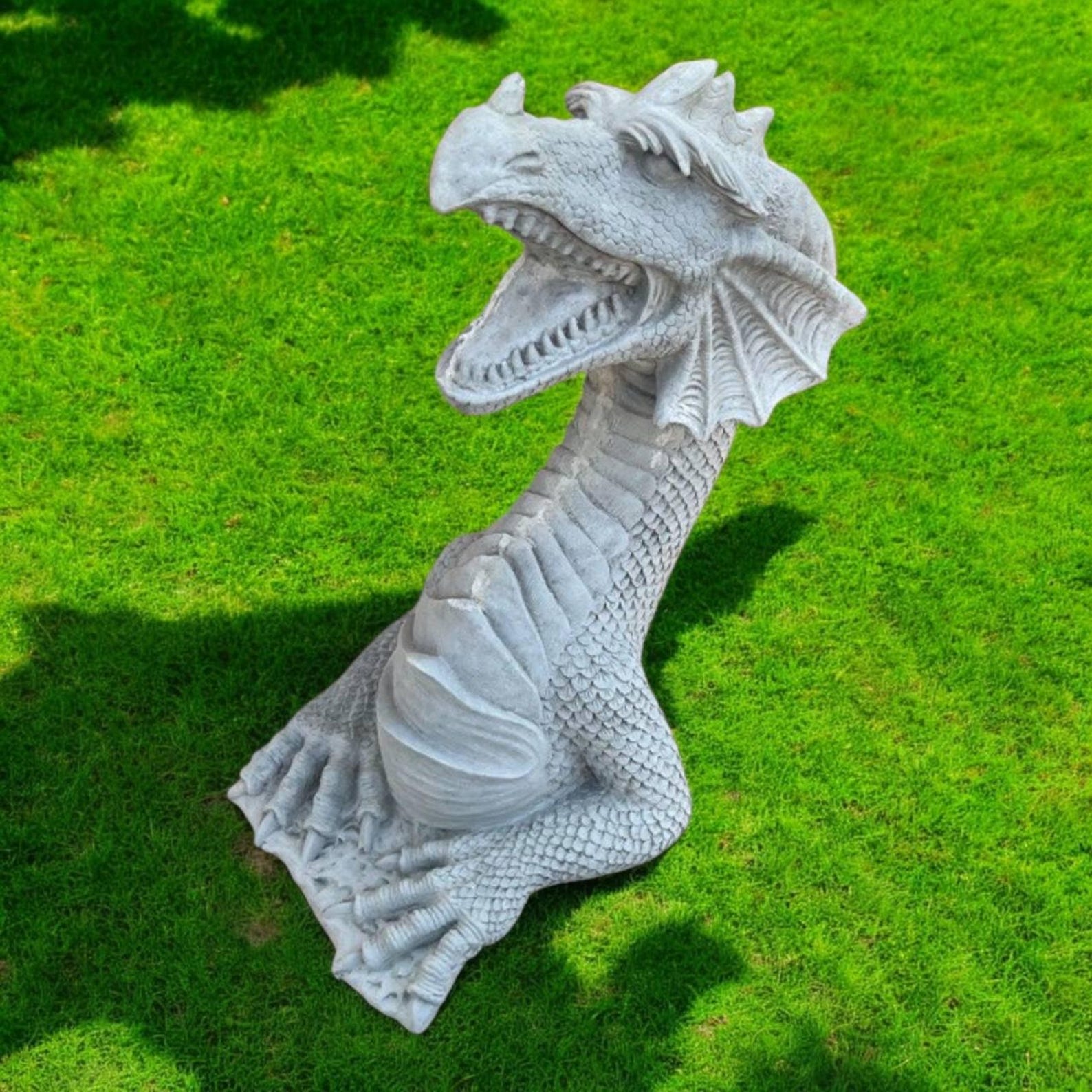 Dragon Sculpture, Cement Dragon, Fairy Animal, Gothic Statue, Stone ...