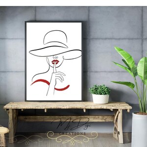 Abstract Woman Line Art | Feminine Minimalist Print | Modern Digital ...