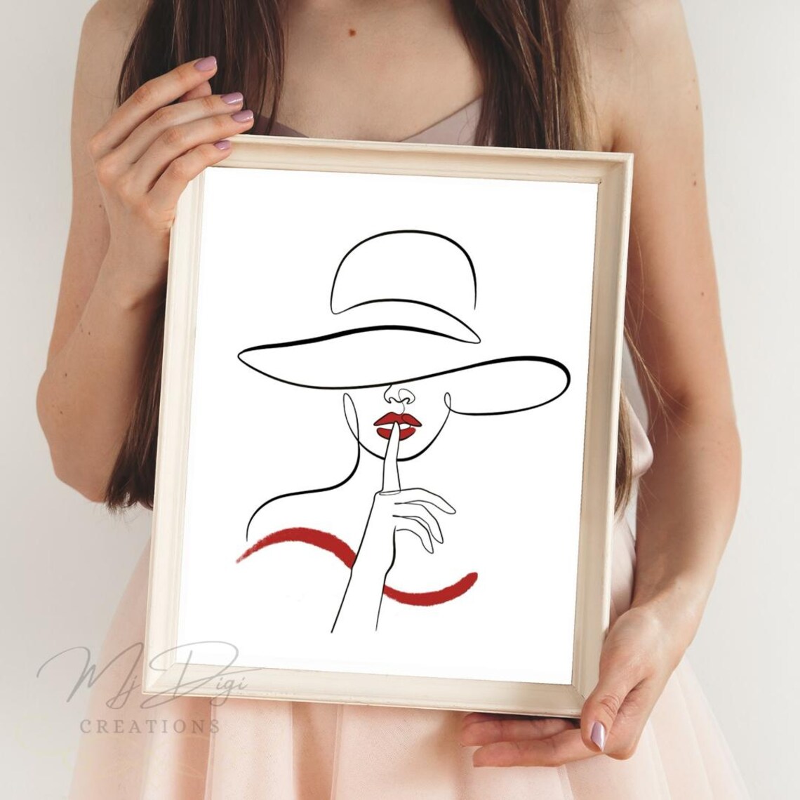 Abstract Woman Line Art | Feminine Minimalist Print | Modern Digital ...