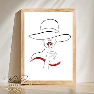 Abstract Woman Line Art | Feminine Minimalist Print | Modern Digital ...