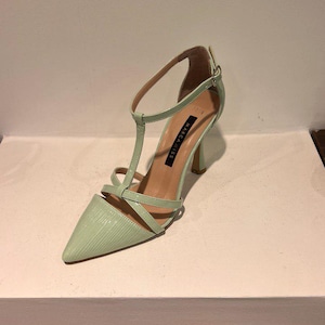 Sage Green Wedding Shoes, Patent Leather Bridal Shoes, Green Shoes for Bride, Green High Heels, Wedding Shoe For Bride, Green Women Shoes