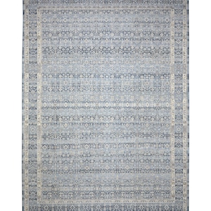 Grey, blue and Beige Pure Wool Traditional Hand knotted Area Rug Size ft - 10.1x14.1ft