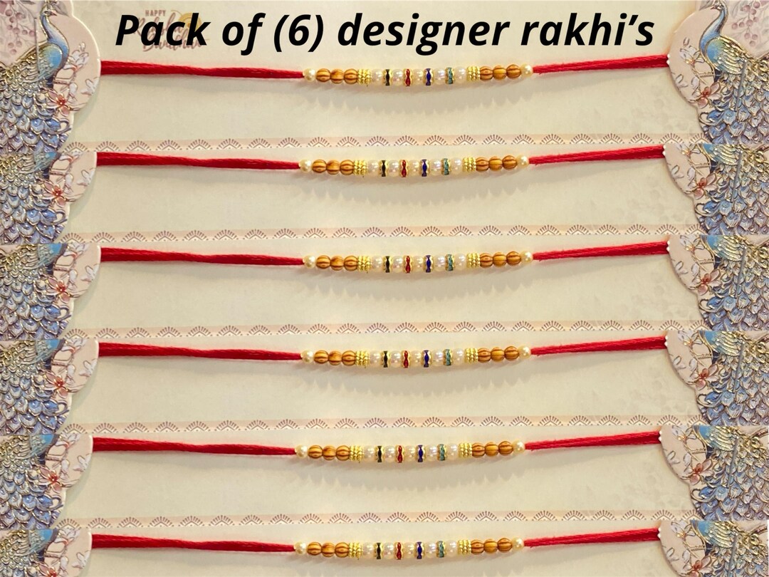 Thread Rakhi Designs Rakhies Rakshabandhan Multiple Thread Rakhi's Beads and Stones and ...