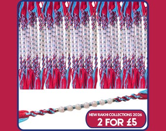 Set di fili Rakhi multicolore fatti a mano - Raksha Bandhan per il fratello 2026 regalo rakhi elegante di design