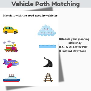 Tool Matching werkblad pdf, afdrukbare doe-het-zelfplanner, projecten organiseren, A4 + US Letter, planningssjabloon voor hobby en ambacht