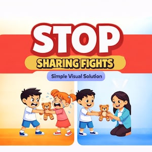 Smetti di litigare, Attività di alternanza dei turni per bambini, Schede di lavoro sulle abilità sociali, Materiale stampabile sul comportamento in età prescolare, PDF SEL