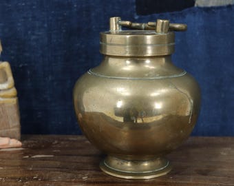 19th Century Solid Brass Indian Holy Water Pot (7)