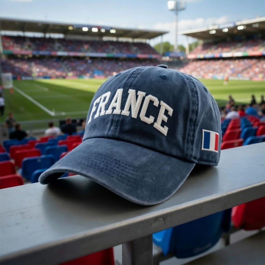 France Embroidered Hat, France Flag Side Patch Cap, Embroidered Soccer ...