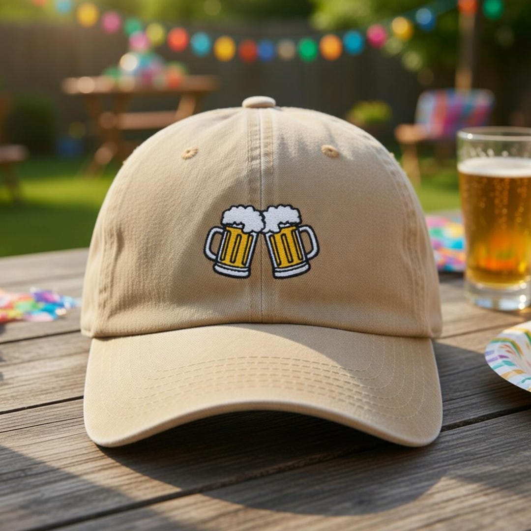 Beer Embroidered Hat, Cheers Embroidered Dad Hat, Hatty Hats, Beer ...