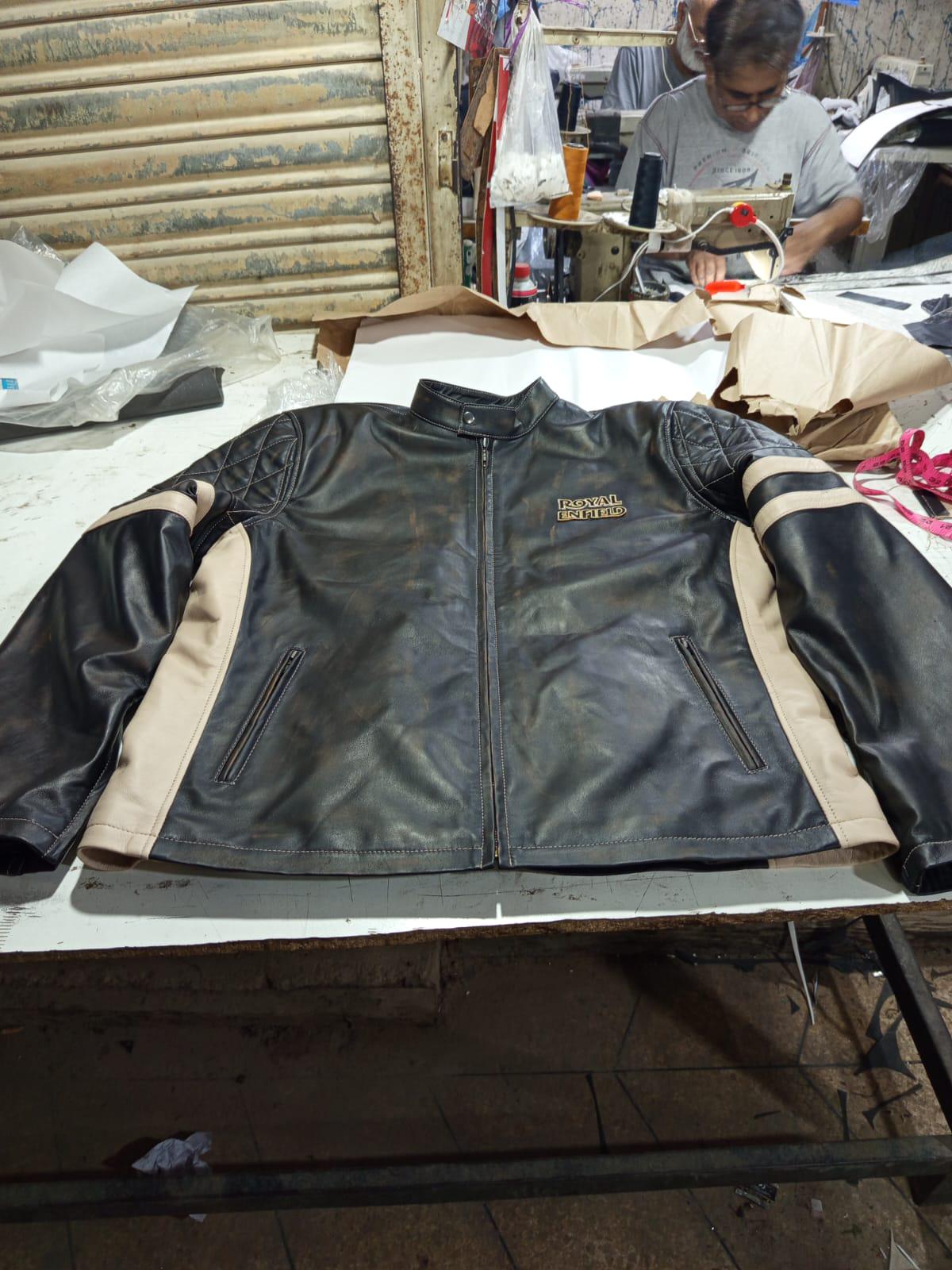 Royal Enfield Biker Leather Jacket - Etsy