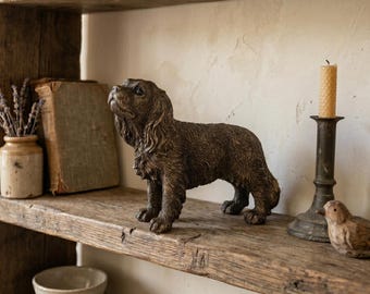 Cavalier King Charles Spaniel Ornament Bronze Effect Dog Figurine Decorative Sculpture