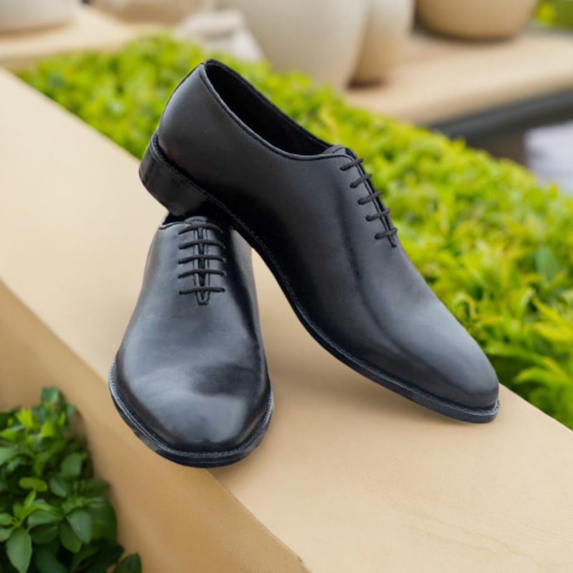 black-wholecut-lace-up-formal-shoes-for-men-dress-shoes-etsy
