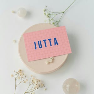 Geboortekaartje met ruitjes
