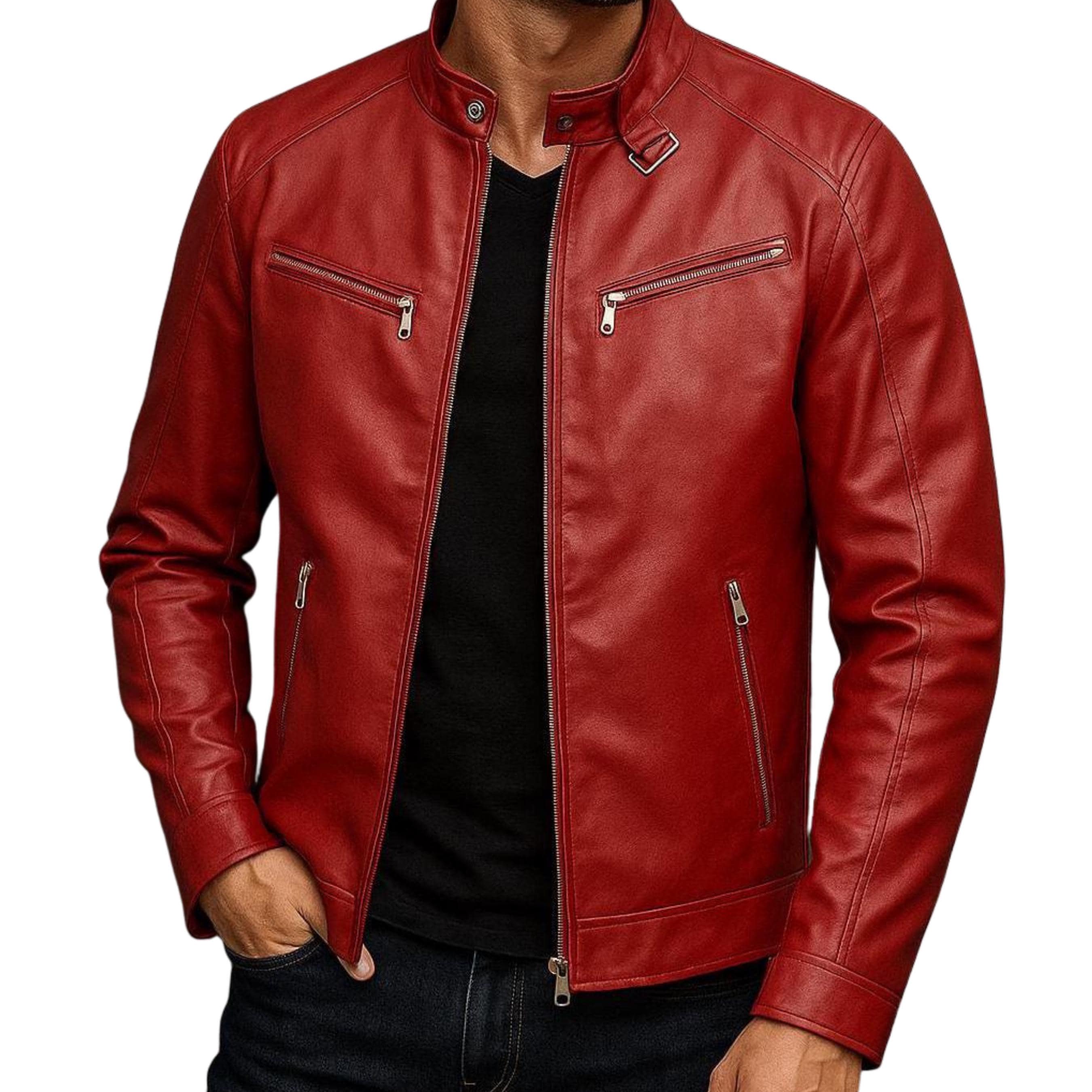 ジャケット・アウター   Red Label Leather Jacket Red vintage leather jacket - Etsy 日本