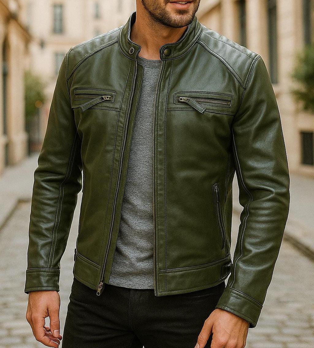 ジャケット・アウター 70s Leather Jacket Green 70s Leather Jacket Green 【公式通販】