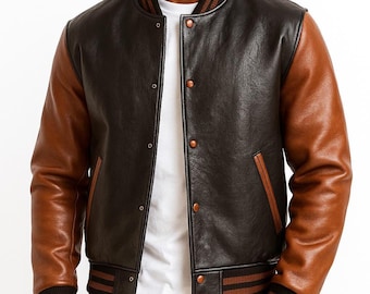 Men's Handmade Varsity Jacket | Classic Letterman Custom College Personalised Baseball Bomber Outerwear Coat