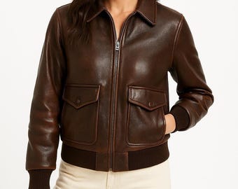 1980s Vintage Leather Bomber Jacket Map Lined Made in Korea - Etsy