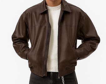 Retro 90s Jacket, Retro Cafe Racer Leathers, 80s Motorcycle