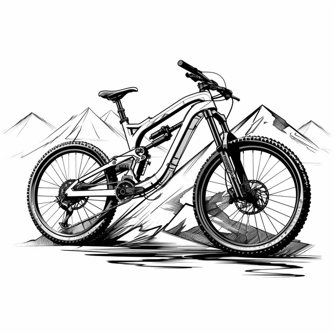 Mountain bike black and white deals