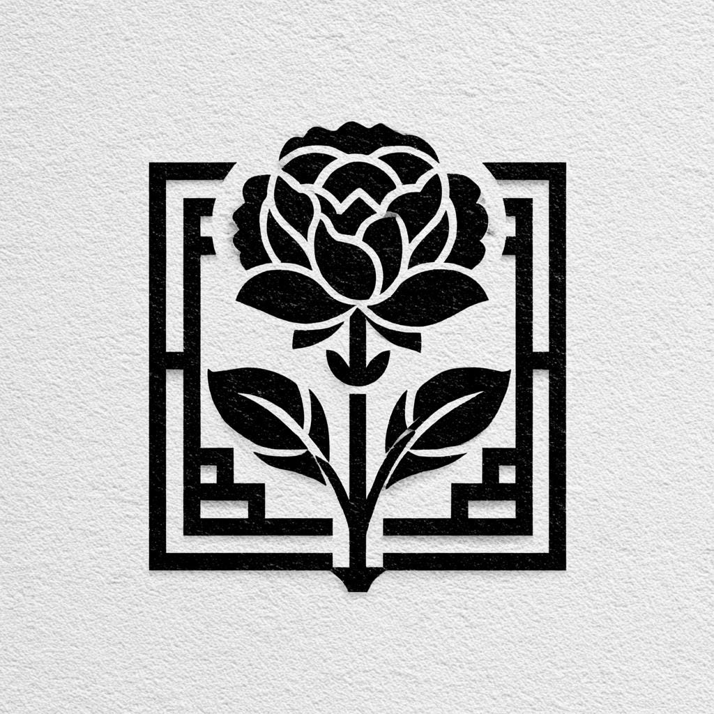 Rose Blossoms Byzantine Style Black/white Line Art Bundle 1 55 Digital ...