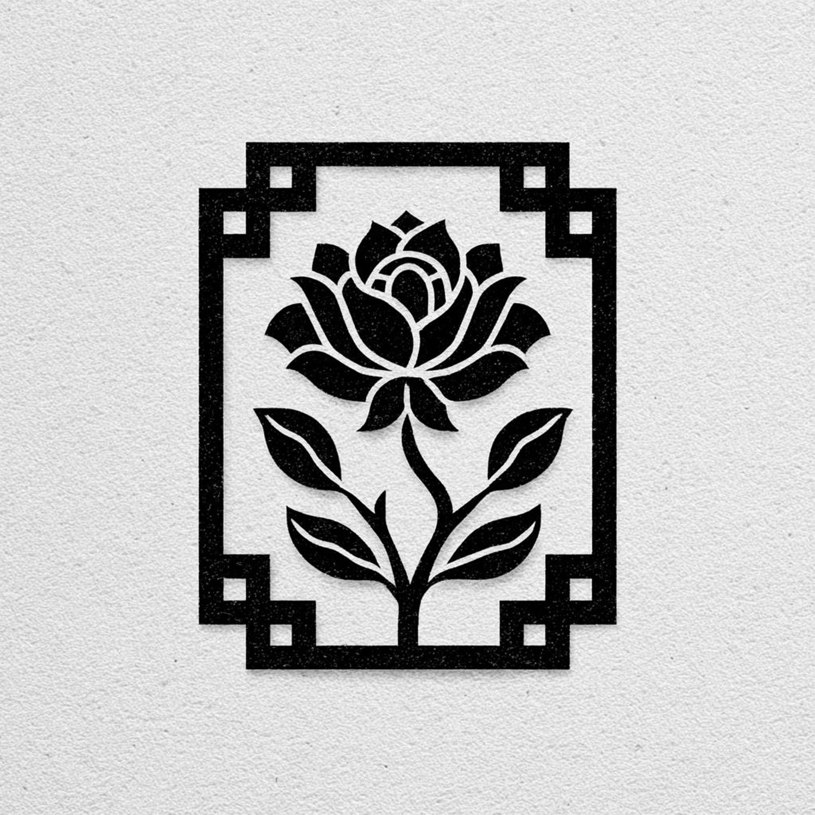 Rose Blossoms Byzantine Style Black/white Line Art Bundle 1 55 Digital ...