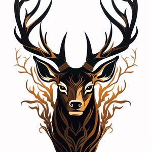 Deer Contemporary Color transparent Background  Bundle 3   42 Digital Line Art Ai  PNG SVG