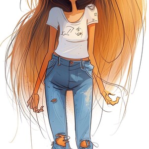 Student Groovy Alice Cartoon Line Art Illustration Color Bundle 2 36 ...
