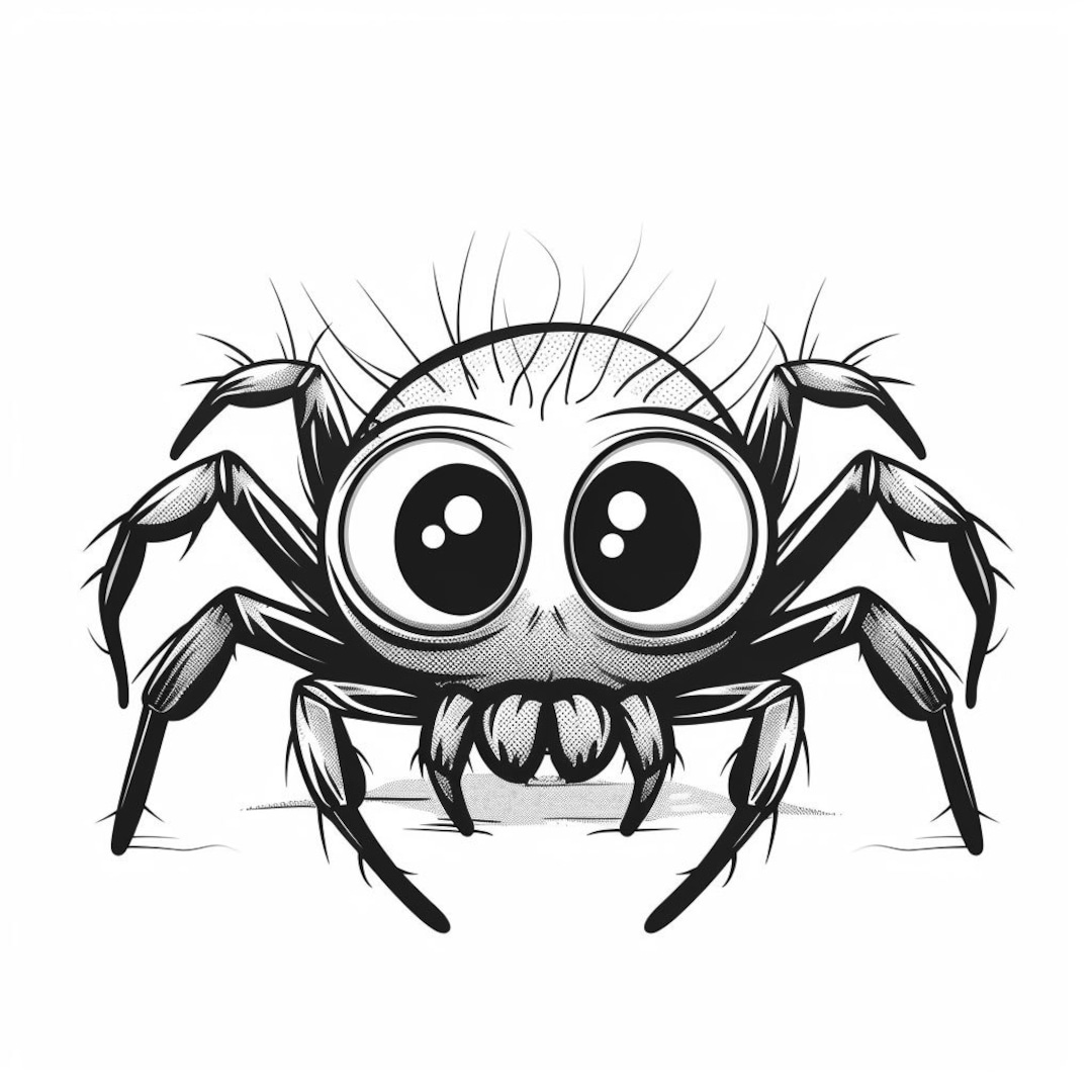 Spider Cartoons Black And White Bundle 1 48 Digital Ai Line Art PNG SVG spider-cartoons-black-and-white-bundle-1-48-digital-ai-line-art-png-svg