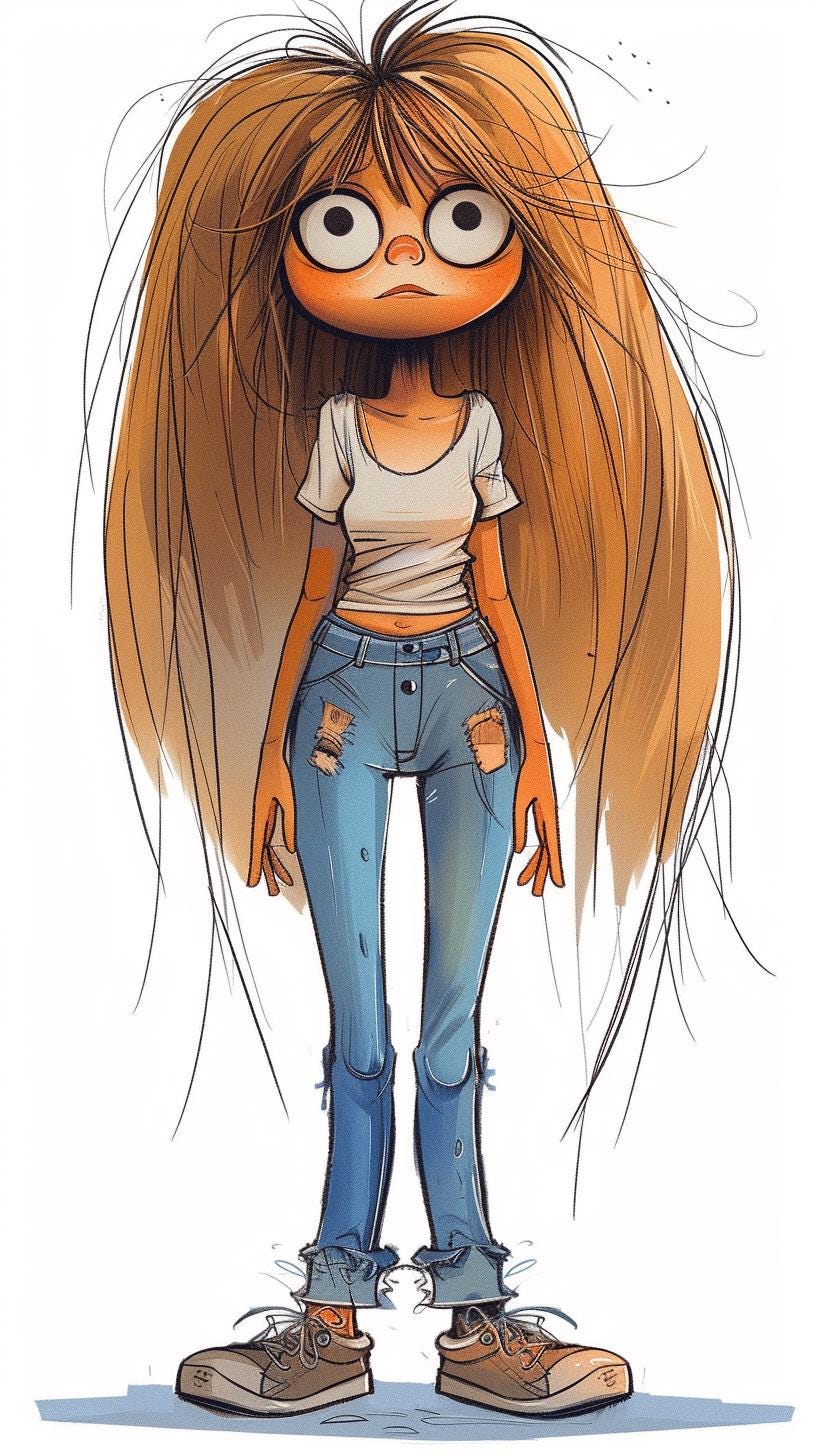 Student Groovy Alice Cartoon Line Art Illustration Color Bundle 2 36 ...