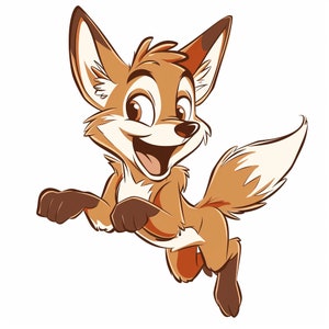 Coyote Cartoon illustration Color Bundle 3  54  Digital Line Art Ai  PNG SVG
