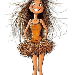 Cheerleader Charakter Cartoons Line Art Color Bundle 3 52 Digital Line Art Ai SVG