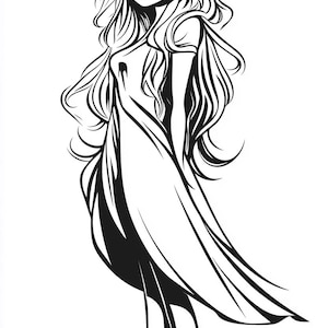 Witch Lovely Cartoon Line art illustration  Black and White  Bundle 2   72 Digital Ai Line Art   Svg-Png
