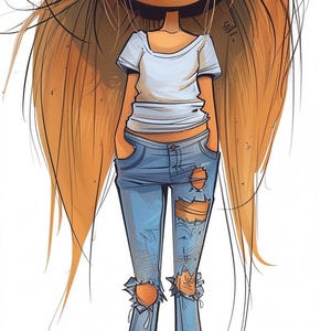 Student Groovy Alice Cartoon Line Art Illustration Color Bundle 2 36 ...