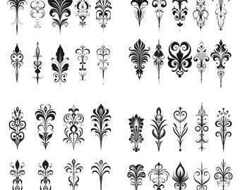 Dividers Art Nouveau  Black and White Bundle 2   300+  Digital Ai Line Art  Svg-Png