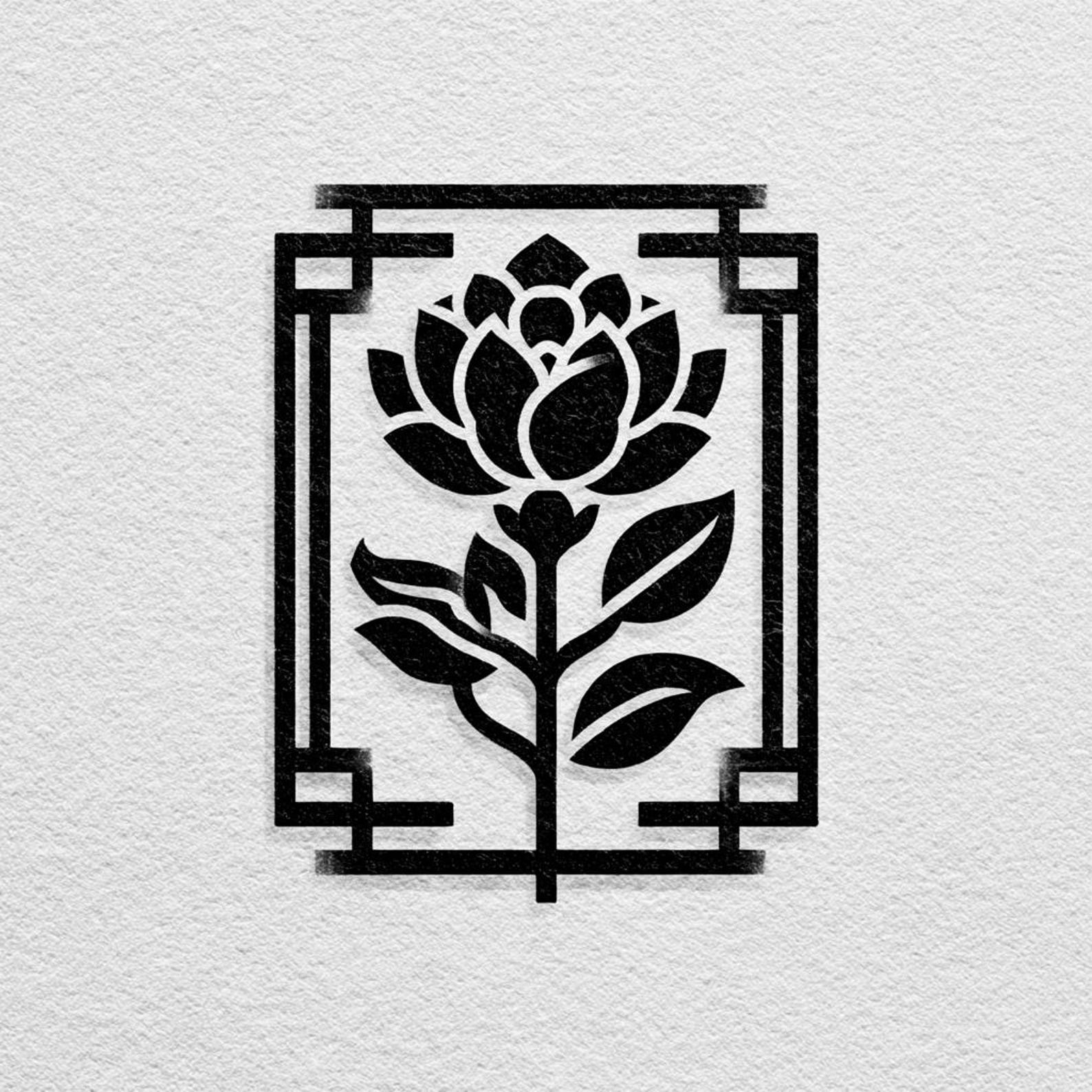 Rose Blossoms Byzantine Style Black/white Line Art Bundle 1 55 Digital ...