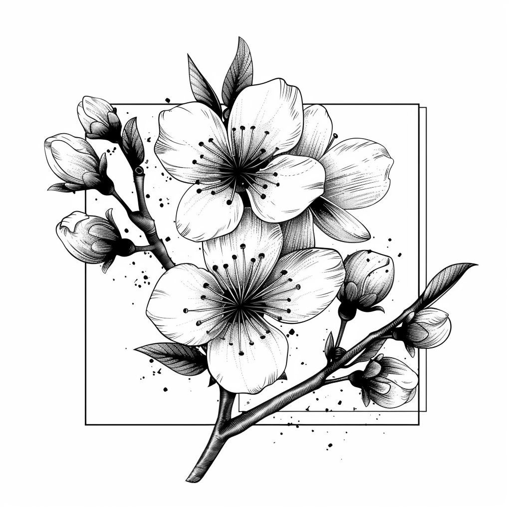 ヒトこもる 花心　複製画　黒・白 (複製画(プリモアート) - A4 黒) 複製画 - ヒトこもる - BOOTH