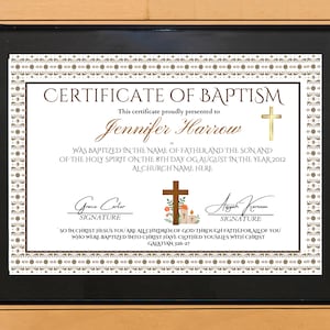 Modelo de certificado de bautismo