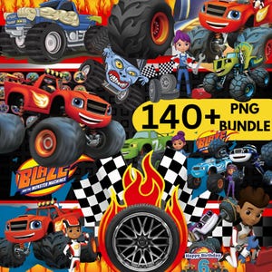 Blaze and the Monster Machines PNG Clipart Bundle (Digital Download