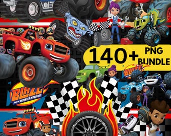 Blaze and the Monster Machines PNG Clipart Bundle (Digital Download