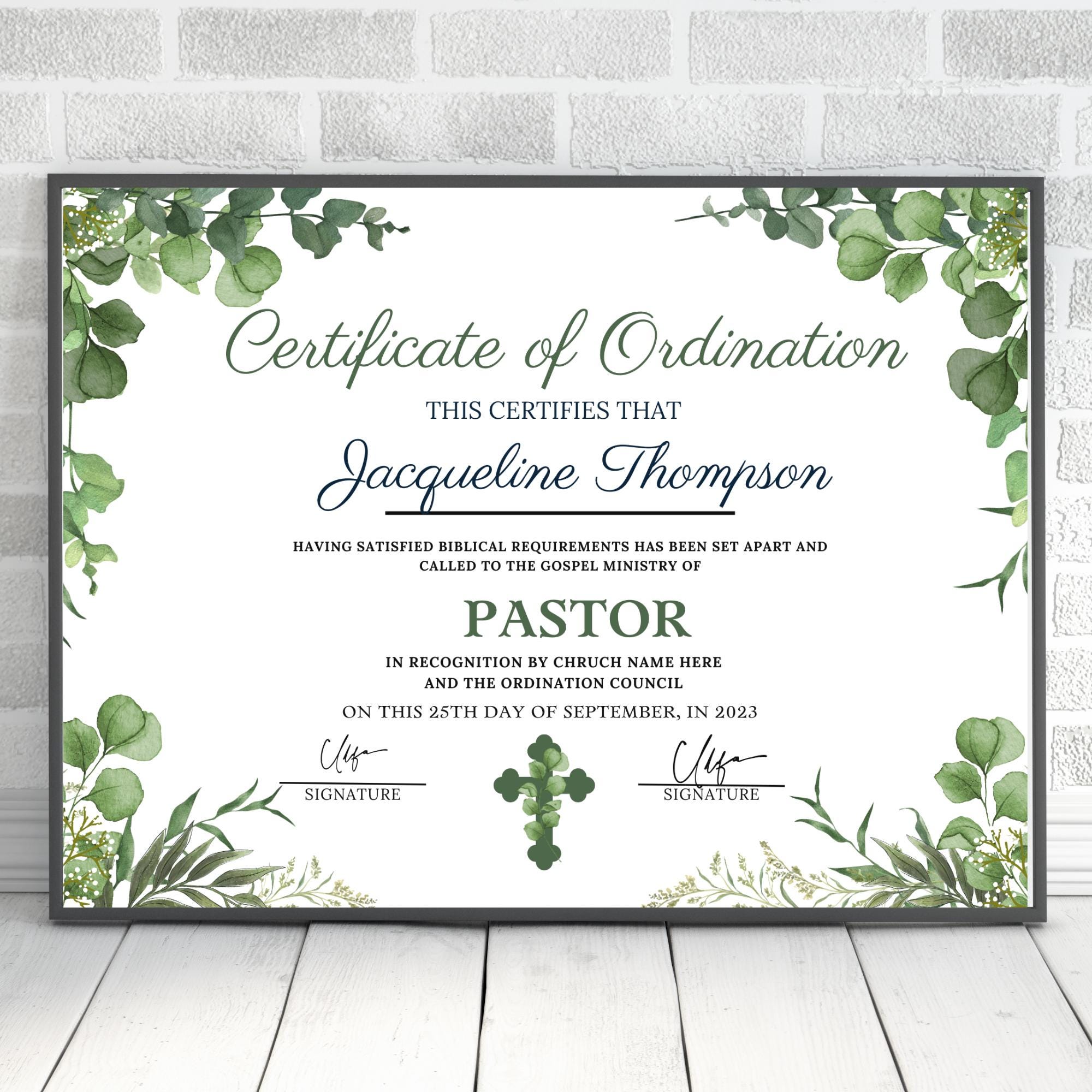 Editable Ordination Application Form Editable Certificate of Ordination Template: Gospel Ministry Form ...