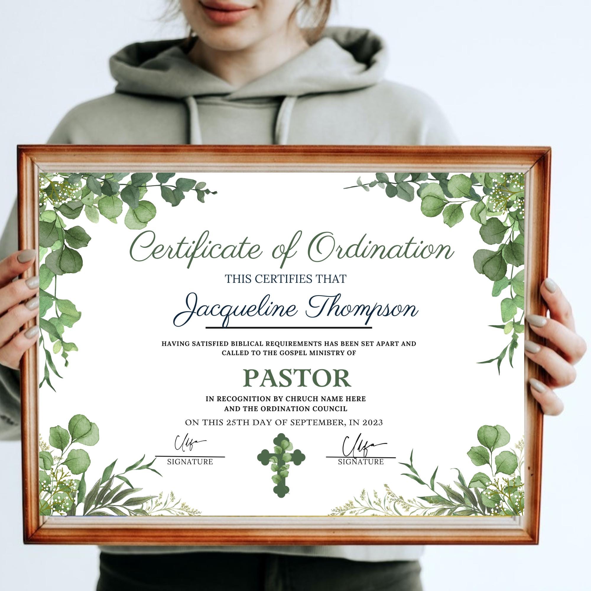 Editable Ordination Application Form Editable Certificate of Ordination Template: Gospel Ministry Form ...