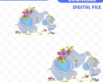 Elephant Girl Embroidery Design: Machine Embroidery, Animal Applique
