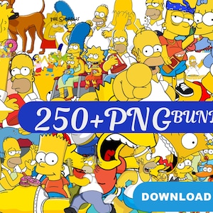 Simpsons Clipart PNG Bundle: Birthday Invitation Printable